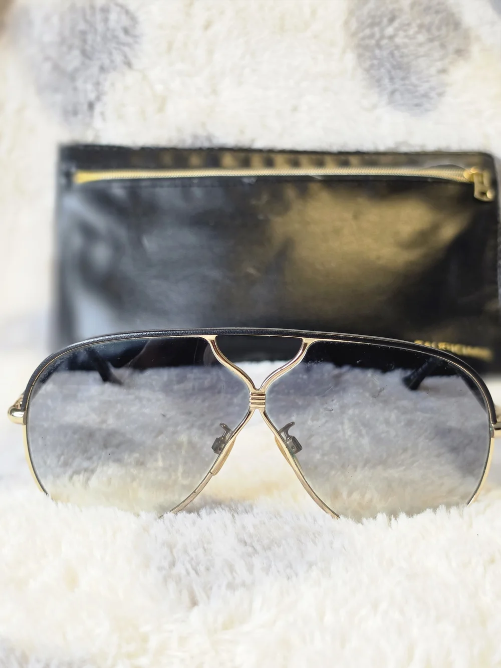 Balenciaga Gold Frame Black Gradient Lens Women's Sunglasses